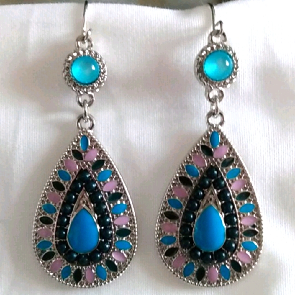 Wildflower Multicolor Turquoise Earrings